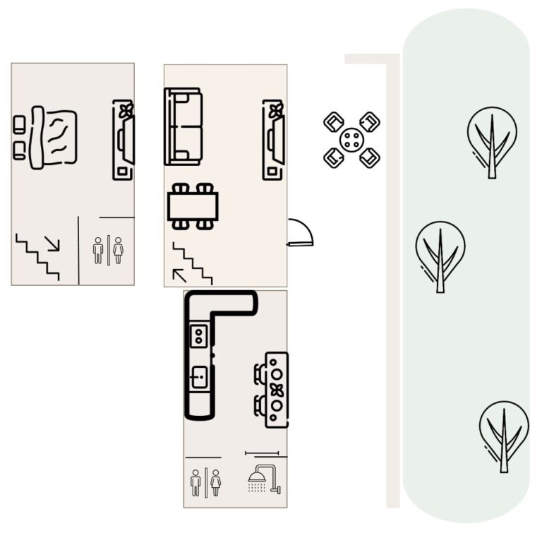 plan du petit gîte, Ô Gîte beu, Maison de charme avec pisicine chauffée, dans le maine et loire en France